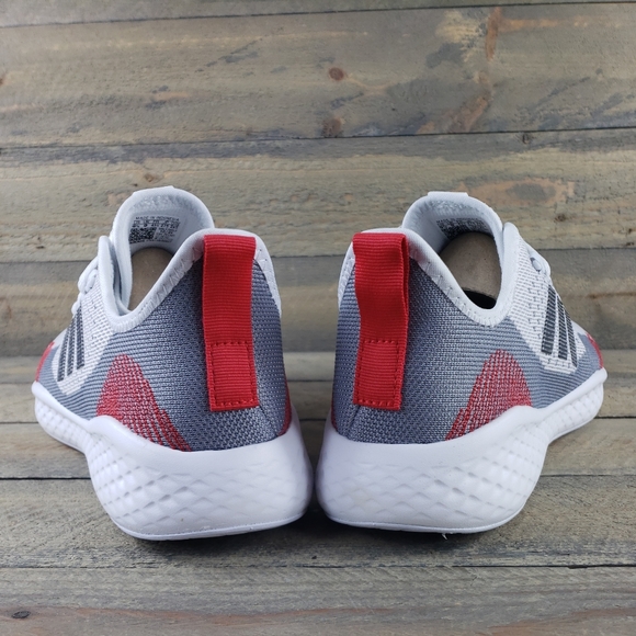 adidas Fluidflow 2.0 Mens Running Athletic Shoes Sneaker White Grey Red - Picture 4 of 10